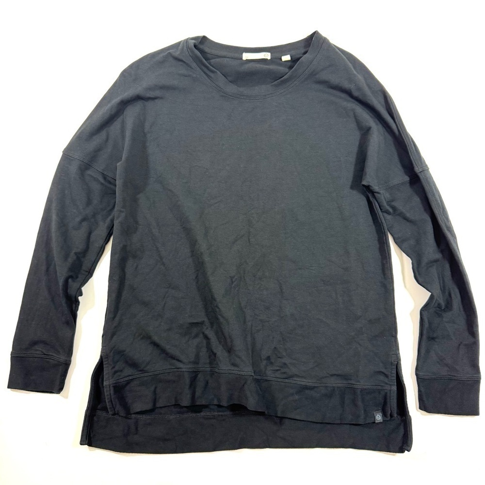 Tasc Womens River walk French Terry Shirt Black Long Sleeve